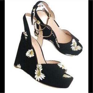 Kate Spade daisy wedge with ankle strap